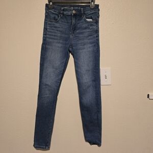 American Eagle Outfitters Women's Dark Blue Skinny Jeans